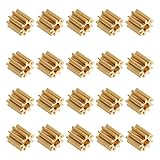 Scicalife 20 Pcs Small Copper Gear 2 mm 9 Tooth Aircraft Parts Toy Model Spindle Pinion Shaft Hole Mechanical Gear