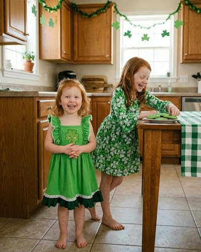 Image of Unique Baby Girls Smocked Holiday Dress for Big Kids and Toddler Outfit Clothes with Embroidery
