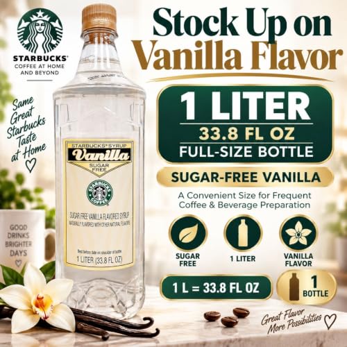 Starbucks Sugar-Free Vanilla Syrup (1-L.) - image 5