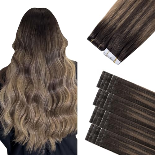 Image of Sindra Invisible Tape in Hair Extensions Human Hair 22 inch #2 /6 /18