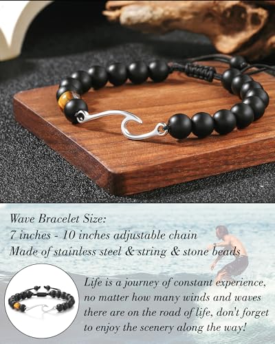 Tarsus Inspirational Gifts for Women Men, Through The Waves of Life, Life is Tough but so are You, Encouragement Bracelet Thoughtful Gifts for Friend Sister Coworker...4
