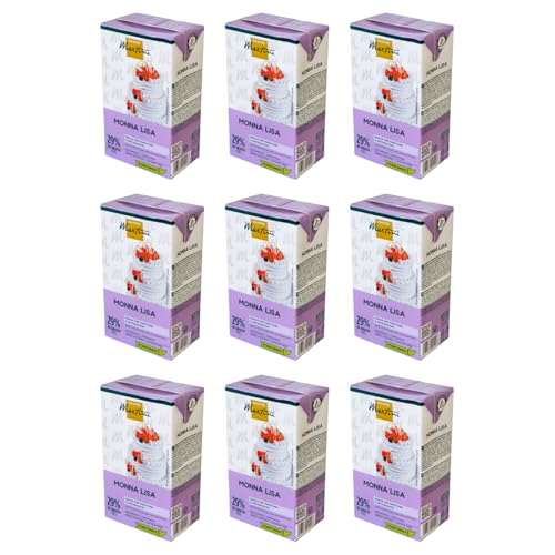 Rellenos Vegetal Nata Monna Lisa Pro 1 L, Cocina Profesional (Pack, 9, unidad)