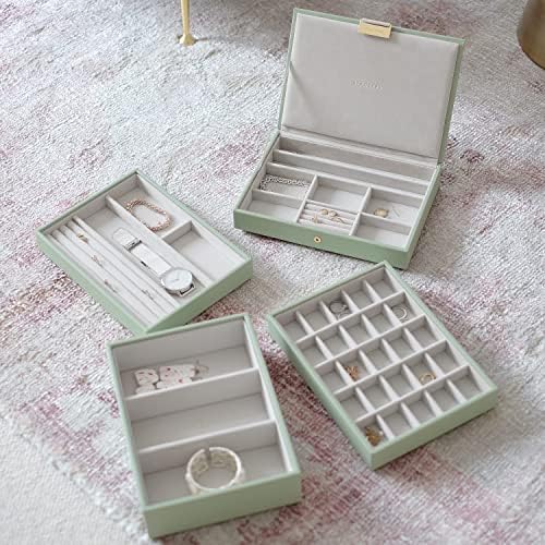Stackers Sage Green Classic Medium Jewellery Box - Set of 4