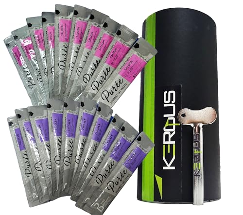 KERQUS Squeezer & Cat Puree Box. Pure Balance Puree Gourmet Cat Treats Real Chicken and Salmon Grain Free (20 Tubes)