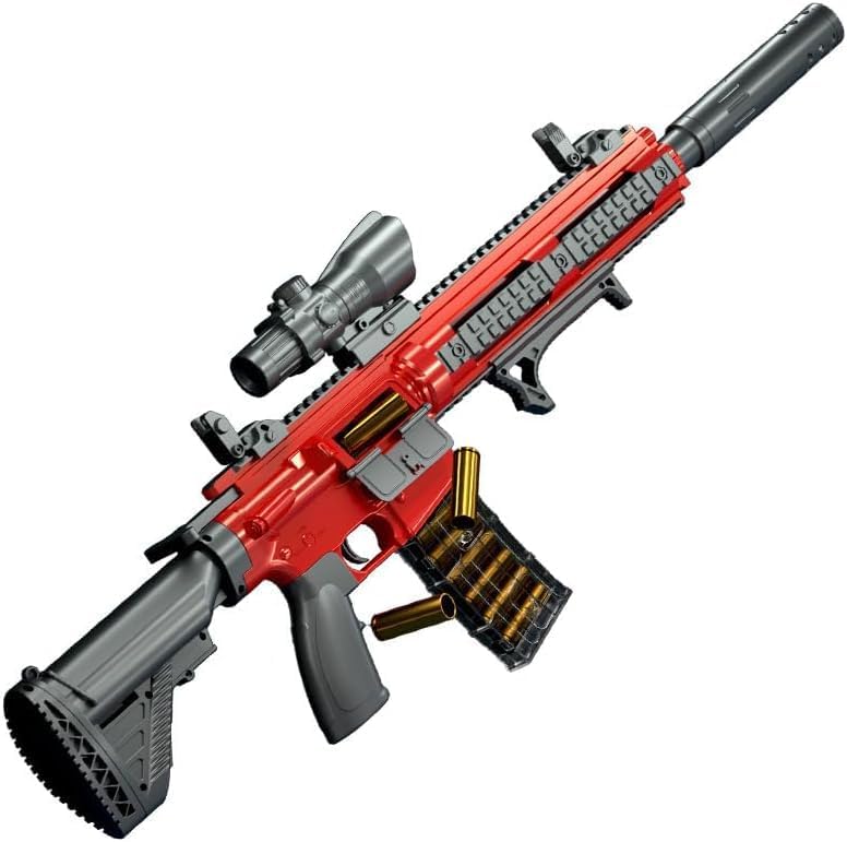 Toy Foam Blasters, M416 Shell Ejection Soft Bullet Gun EVA Soft Sniper Rifle, Blaster Weapon Toys Gun Kids Garden Shooting Game Birthday Gift for Boys Girls Teens (Red)