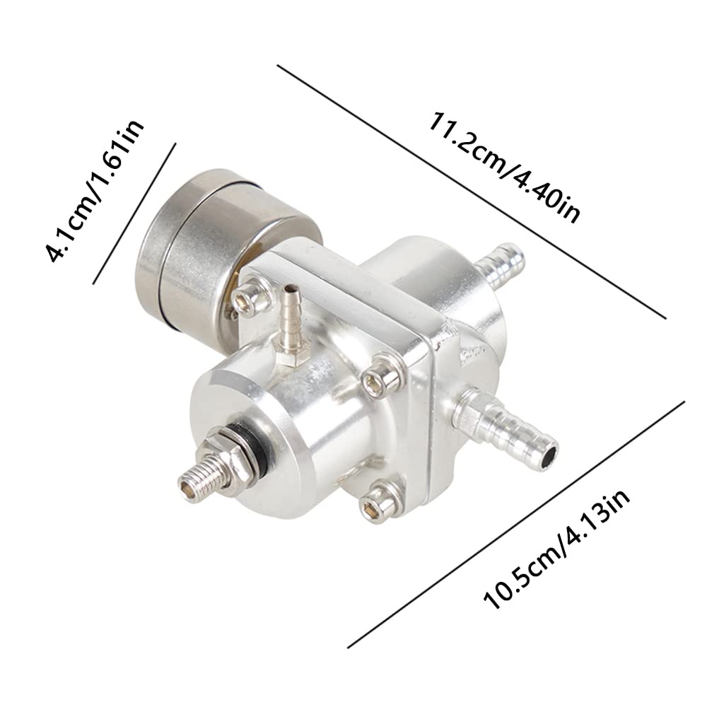 Baceyong Kraftstoffdruckregler mit einem Bereich von 0 bis 140 PSI, Aluminiumlegierung