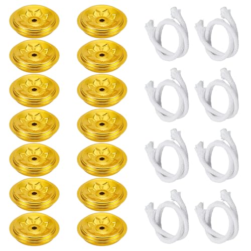 Soporte y mechas flotantes metal dorado, 40 unidades