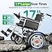 HomyKing Electric Wheelchairs for Adults, Foldable Electric Wheelchair, Lightweight Travel Motorized Wheelchairs for Seniors, Compact Folding Power Wheelchair, Fold Portable Mobility Scooter