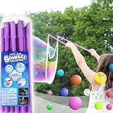 Giant Bubble Wands for Kids Set — Multiple Big Bubbles Toy, Huge Bubble Maker for Fun, Birthday, Out