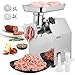 VEVOR Hachoir à viande électrique, capacité de 2,49 kg/min, poussoir à saucisses industriel de comptoir avec lame, plaque de broyage, hachoir commercial en acier inoxydable pour cuisine et restaurant