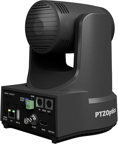 Miniatura 4 de PTZOptics Link 4K 12X Cámara de seguimiento habilitada para interiores con Dante (gris) Gris,Blanco