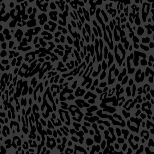 Velvet Black Cheetah Pattern Printed on Burn-Out Velvet Fabric by The Yard- Style P-10085-VELVET