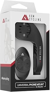 KOM Cycling Garmin Edge Universal Phone Adapter Attach Your Smartphone to Any Garmin Bike Mount - Garmin Quarter Turn Phone Mount Adhesive Adapter … (Universal Phone Mount Kit)