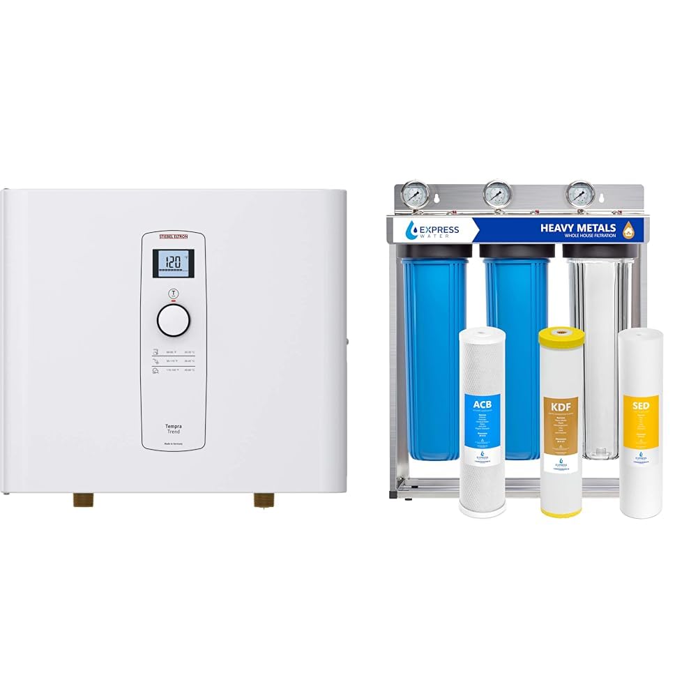 Stiebel EltronTempra 36 Trend Tankless Water Heater & EXPRESS WATER 3-Stage Heavy Metal Water Filtration System