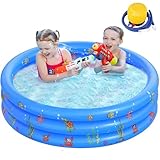 YOKNETIG Alberca para Niños,130x35cm Piscina Alberca Inflable Redonda,Piscina Hinchable Infantil para Uso...