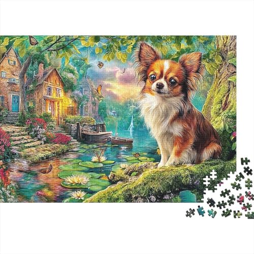 Rompecabezas de 1000 piezas para tardes de ocio en casa, escena de perros 38x26cm