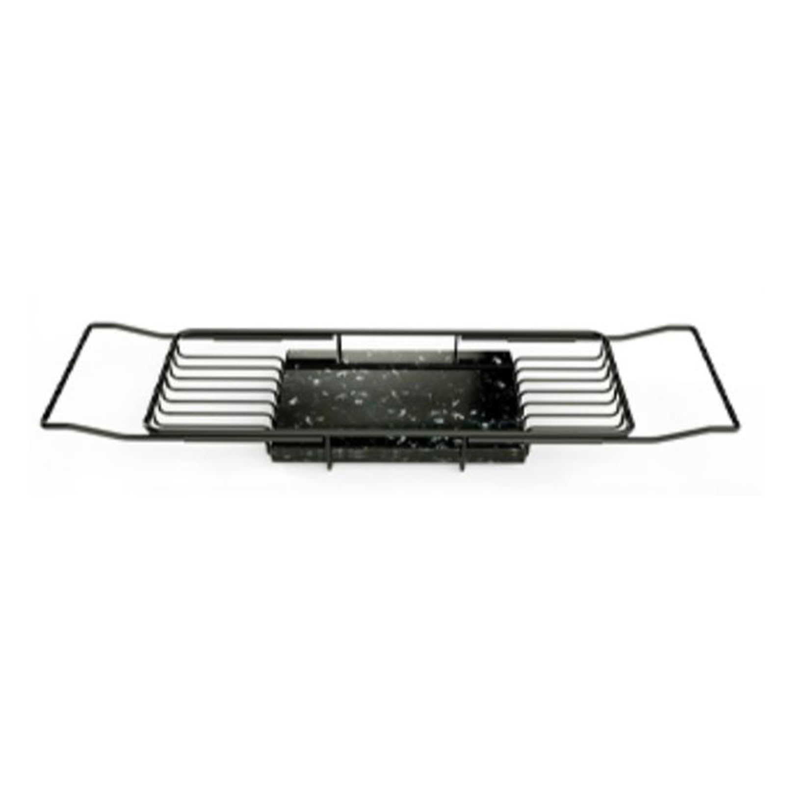 Plateau de bain noir extensible et multifonction pour optimiser le rangement