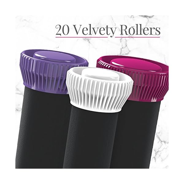 Remington-H5600H-Ionic-Conditioning-Hair-Setter Remington Ionic Conditioning Hair Setter, 20 Velvet Hair Rollers, 6 Large (1¼”), 10 Medium (1"), 4 Small (¾”)