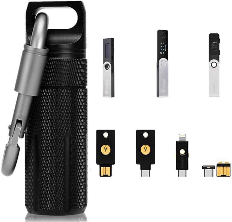 Ledger Nano X S Case,Waterproof&Shockproof Accessory Case,Portable Storage Container,Carrying Organizer for Protecting Crypto Wallet(Black)-2Pcs (Black)