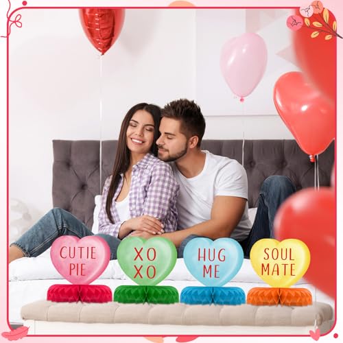 Cœur en nid d'abeille 3D pour centre de table de Saint-Valentin - 7