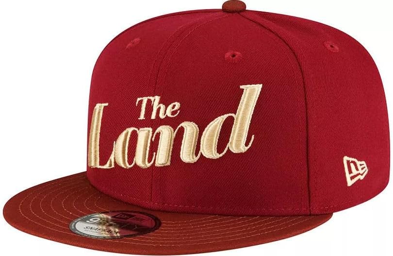 New EraAdult Cleveland Cavs The Land City Edition 9Fifty Snapback Cap Hat One Size Red