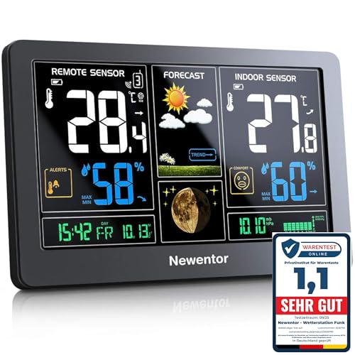 Newentor Wetterstation Funk mit Außensensor