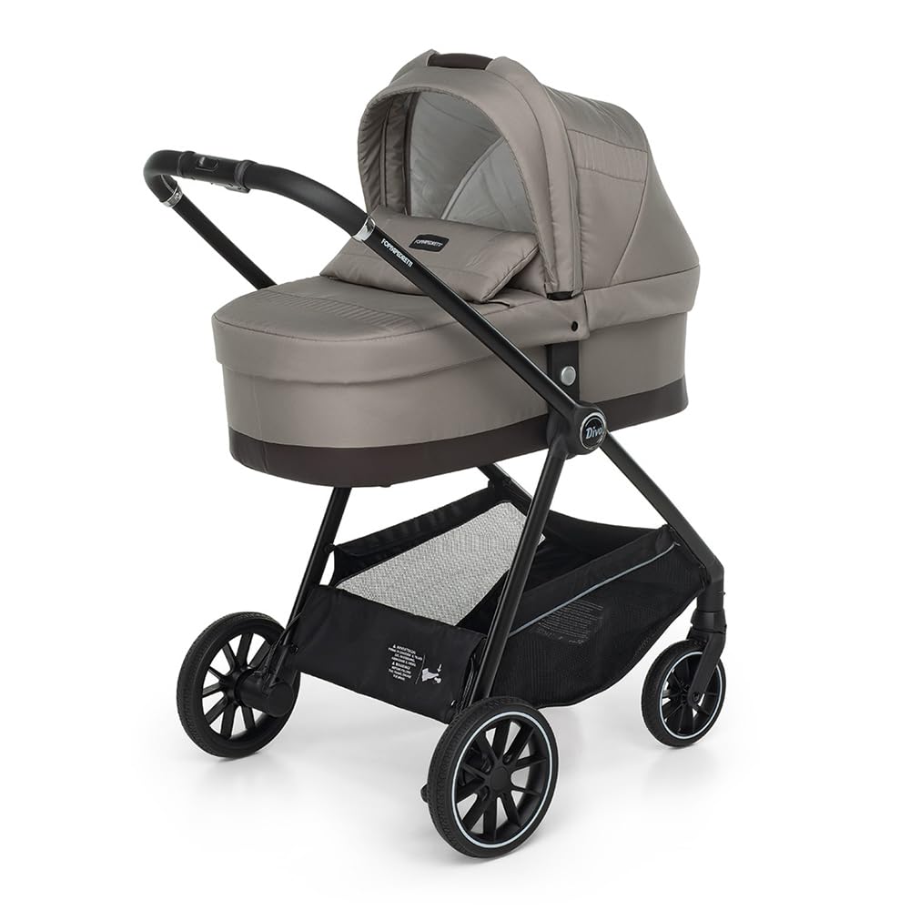 Foppapedretti Trio Divo I-Size, System Modułowy dla Dzieci, Gondola Wózek i Fotelik Samochodowy I-Size, Składany, Zgodny z ECE R129, Lekki