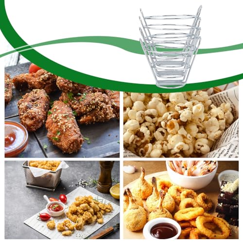 Panier à frites en acier support présentation snack restaurant 4pcs - 8