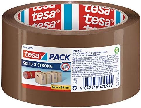 Tesa 58642 Zwijana Taśma do Paczek i Przesyłek Brązowa 15 x 6 x 11.5 cm