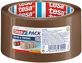 Tesa 58642 Zwijana Taśma do Paczek i Przesyłek Brązowa 15 x 6 x 11.5 cm