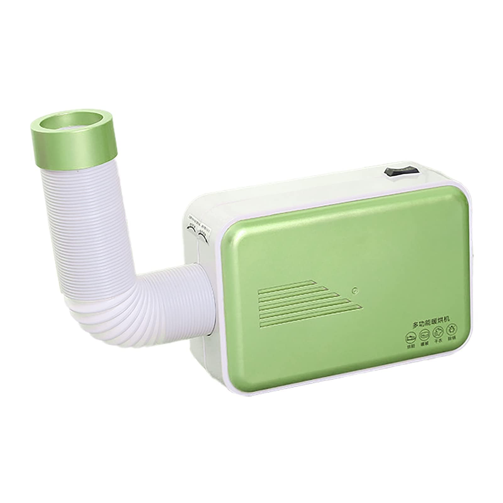 Secadora Portátil para Ropa y Zapatos - Mini Secadora de Viaje para Casa, Negocios, Edredones - Verde Matcha (Enchufe Redondo)