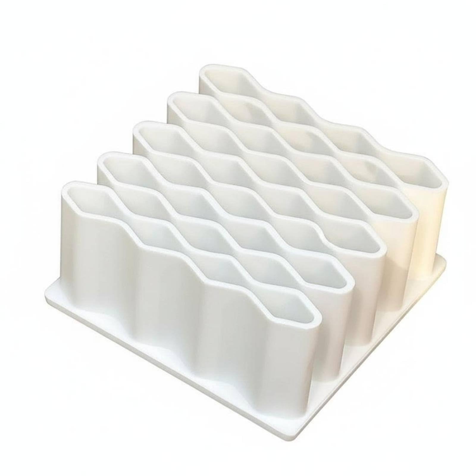 Ointment Storage Rack Space Saving Healthcare Tube Organizer Ointment Tube Holder Space-Saving Wave Design Organizer Versatile, White|Other Automotive Tool Storage-image-45