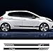 HLLebw Voiture Stickers Voiture Auto Corps Autocollant, pour Peugeot 308 208 206 307cc 3008 2008