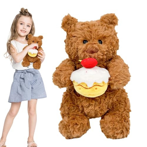 de Peluche de Oso - Juguete de Oso de Peluche, Juguete de Peluche de Pastel de sujeción de Animal de Peluche Lindo y | Lindo Juguete de Peluche con Forma de Pastel, muñeco de Peluche, Deco