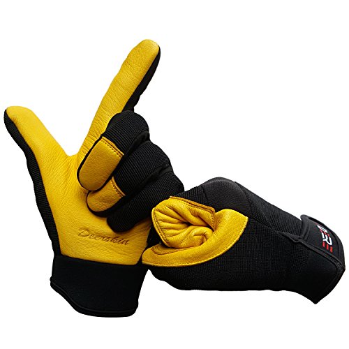 Skydeer Thorn Proof Deerskin Leather Gardening Gloves For Men And Women, Extra Soft And Hands Protection, Water-Resistance, Enhanced Cooling Back, Machine Washable, Skin-Friendly (Sd2250/L) #TOP4