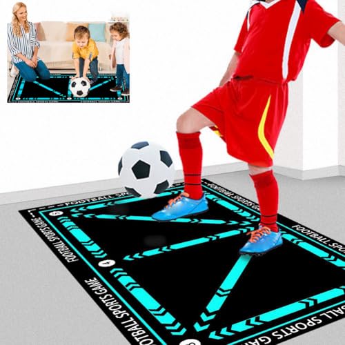 Alfombrilla de entrenamiento de fútbol para todos los niveles, antideslizante, silenciosa, para todos los niveles, tapete de entrenamiento de fútbol grueso luminoso, tapete de dominio de la pelota,