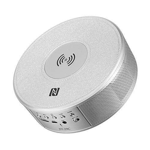 Preisvergleich Produktbild qiyanMultifunction Qi Kabelloser NFC-Bluetooth-Lautsprecher Tragbarer Radio-Lautsprecher Handy-Ladegerät Ladestation Dockingstation-in Tragbare Lautsprecher Silber
