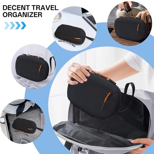 Teskyer Kabeltasche Organizer - wasserdichte, Tragbar, Reise Gadgets, Kompaktes Design, Travel Essentials, 23 x 13 x 5 cm, Schwarz