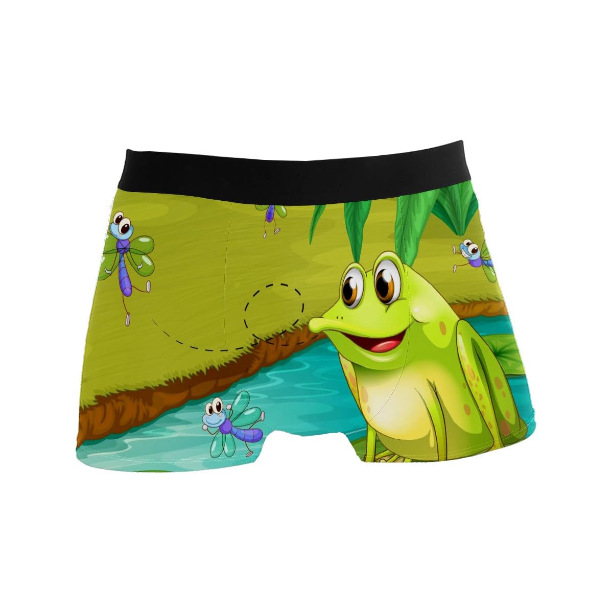 GISPOG Boxer Briefs Underwear Soft Underpants Stretch Breathable Cute Frog