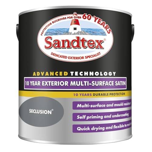 Sandtex 10 Year Multi Surface Satin Paint 2.5l Seclusion