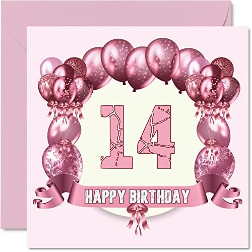 Fun 65th Birthday Cards for Woman - Birthday Balloons - Happy Birthday Card for Dad Mum Grandad Nanny Grandma Gran Uncle Auntie Cousin, 145mm x 145mm Greeting Cards, 65th Birthday Card