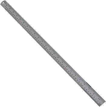 PRECISE 24" 600mm Precision Dual-Scale SAE/Metric Stainless Steel Ruler | Rust-Resistant | Clear Engravings | Multipurpose Straight Edge Tool