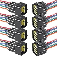4 Sets 9 Pin Waterproof Connector,9 Way Electrical Car Auto Wire Connector,16AWG Male Female Quick Disconnect Wire Connectors for Car Truck Motorcycle Marine Boat