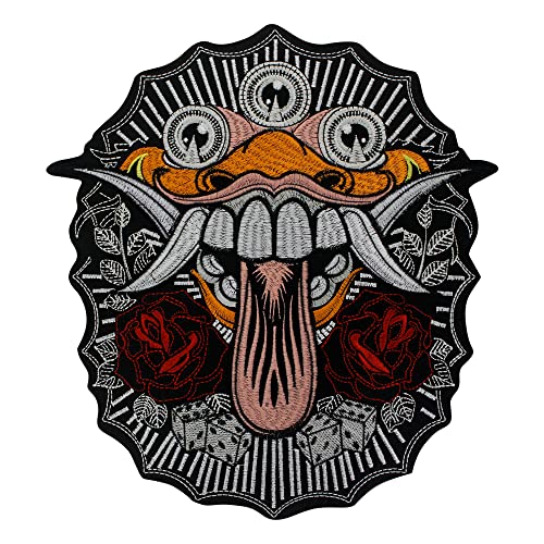 Parche bordado de dragón animal, motociclista, tatuaje, parches bordados para bricolaje, apliques para planchar en bolsos, chaquetas, jeans, ropa