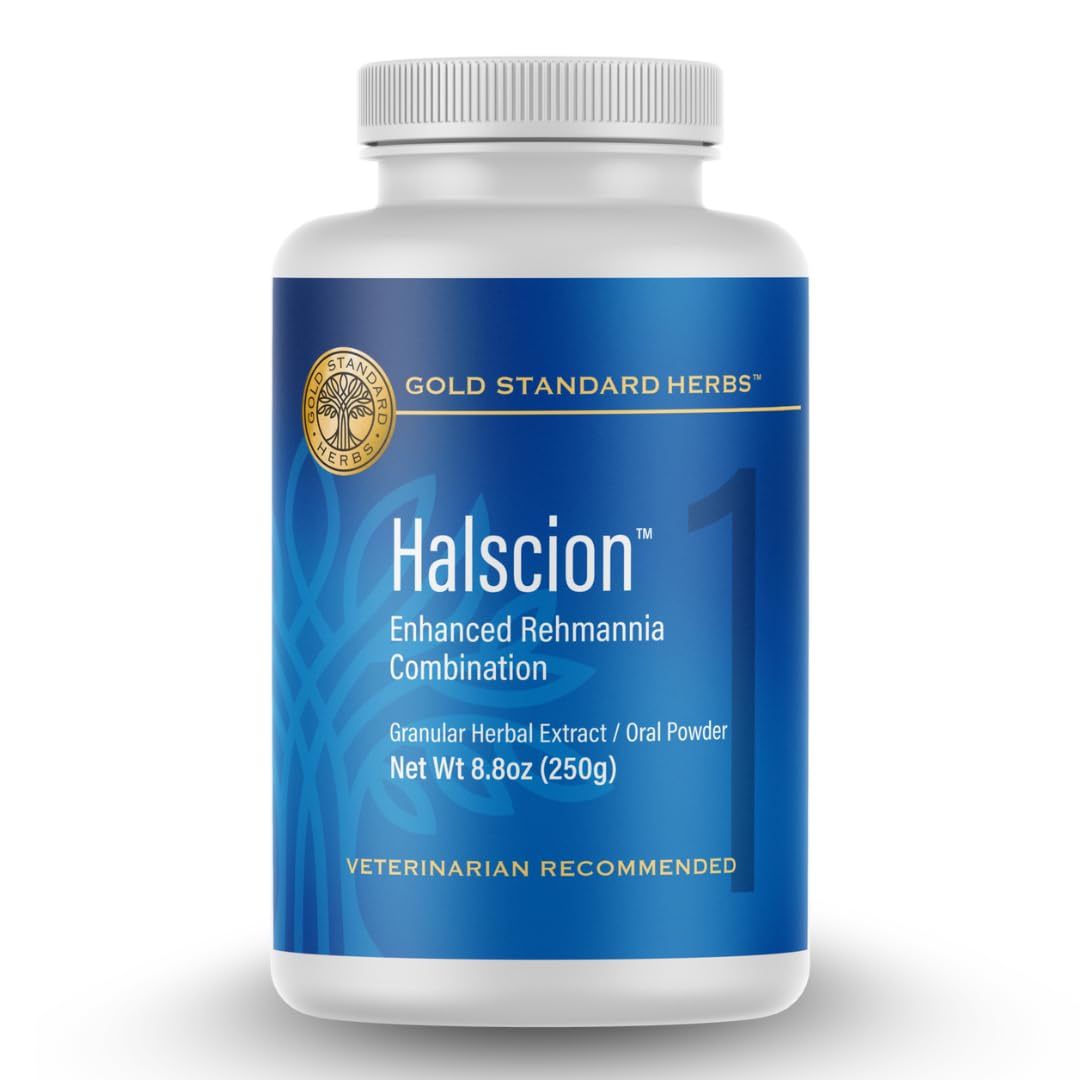 Halscion Cognitive Support and Stress Relief for Dogs by Gold Standard Herbs, All Natural Rehmannia Combination, 250 gram Powder, (Large)