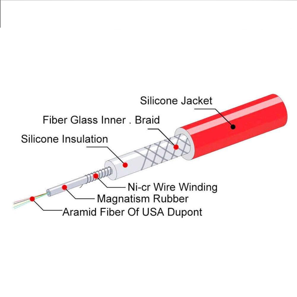 Spiral Core Spark Plug Wire Set SP-0027 Compatible with Civic Del Sol 1992-2000 EG EK EJ D15 D16 Red