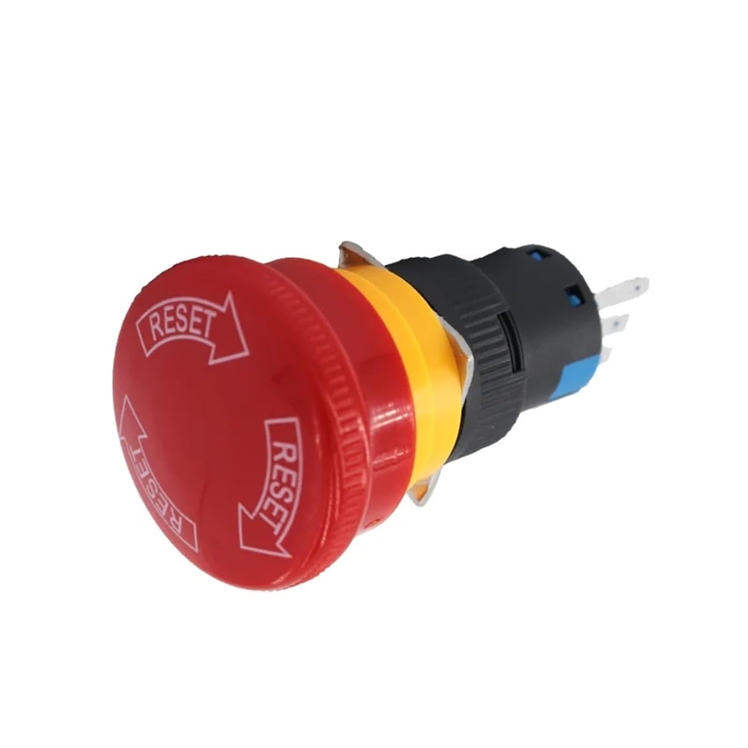 Mushroom Head Emergency Stop Push Button Switch XB6AS83 XB6ETN52 LA68 LAS1 LAY16 SB6R11MS Turn to Reset Ø16mm (Color : with Cover, Size : 1NO and 1NC)