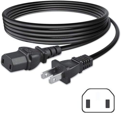 Miniatura 2 de Cable de alimentación de CA de 6 pies con certificación UL compatible con cable Sony XR-65A90J XR-55A90J de 2 clavijas