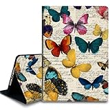 Bxgolkgd Funda para tablet Kindle Paperwhite 4 de 10ª generación 2018 de 6 pulgadas, a prueba de golpes, con disipación de calor, función de encendido y apagado automático, arte de mariposa vintage