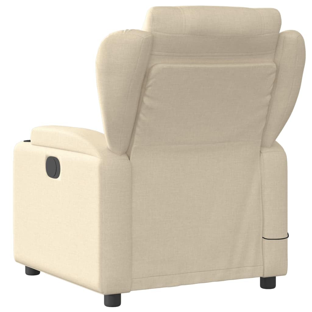 KOIECETA Sillón de masaje con respaldo ajustable, con función de vibración, sillón reclinable, sillón reclinable, sillón reclinable, sillón de TV, sillón de color crema